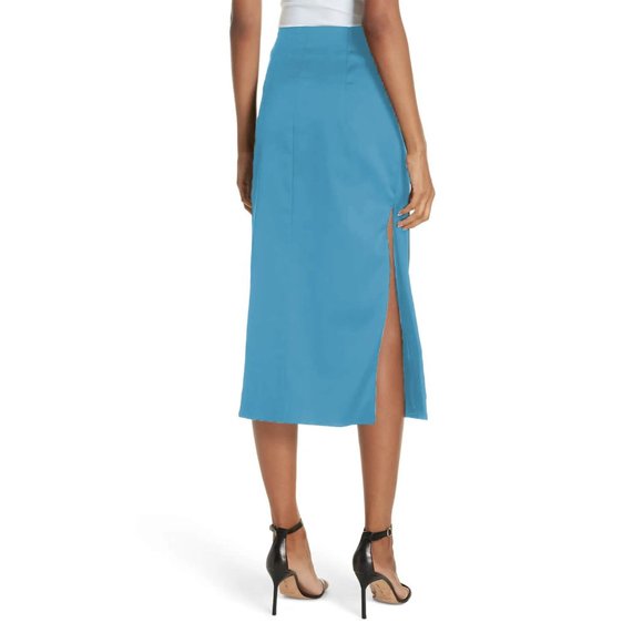 Milly Column Slit Skirt Aqua Size 12 NWT - Picture 2 of 2